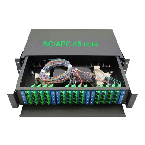 19 Inch Slidable Rack-Mount Fiber Optic Distribution Frame ODF 48 Core ...