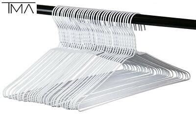 Wire Hangers Bulk - 100 White Metal Hangers - 18 Inch 14.5 Gauge ...