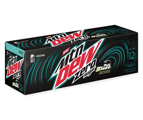 Mountain Dew Mtn Dew Baja Blast Zero Sugar DEW Natural & Artificial ...