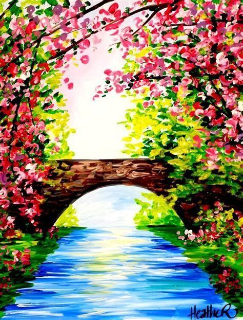 Resultado de imagen de spring and summer easy canvas acrylic paintings ...