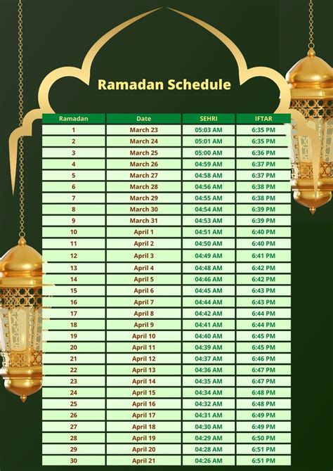 Ramadan Calendar 2023, Get the Iftar Time, Time Table, Schedule