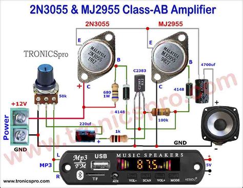 hifi amplifier circuit diagram using sanken 2sc2922 - TRONICSpro