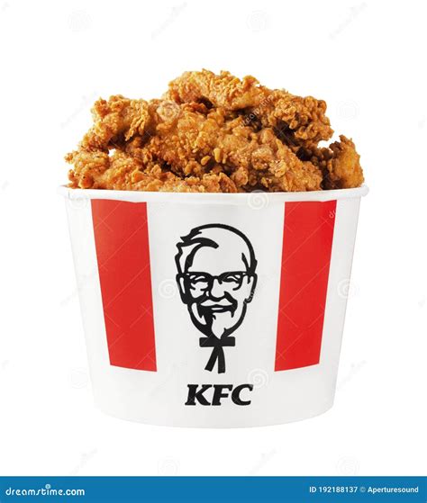 A Lots of KFC Chicken Hot Wings or Strips in Bucket of KFC Editorial ...