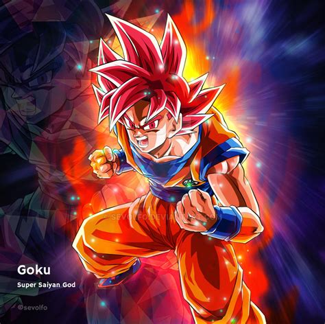 Goku Super Saiyan God by Sevolfo on DeviantArt