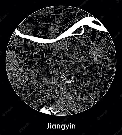 Premium Vector | City map asia china jiangyin vector illustration