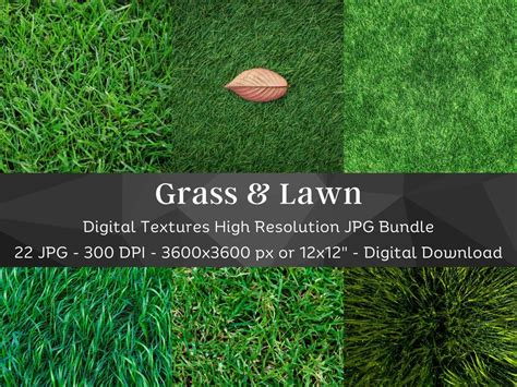 Digital Grass & Lawn Texture 22 Digital Grass Paper Scrapbook ...