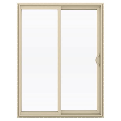 Shop JELD-WEN V-2500 59.5-in 1-Lite Glass Almond Vinyl Sliding Patio ...