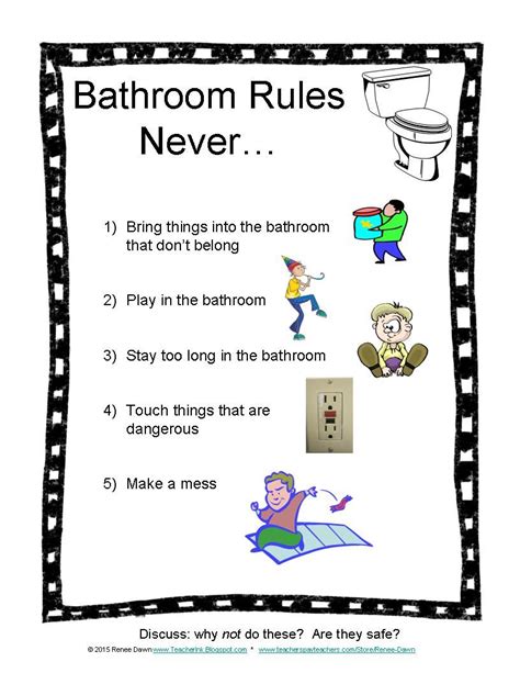 Bathroom Rules | Bathroom rules, Bathroom pass and Classroom management