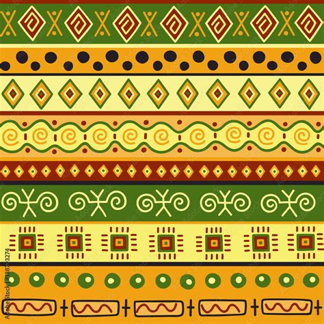 Seamless color pattern in ethnic style. Ornamental element African ...