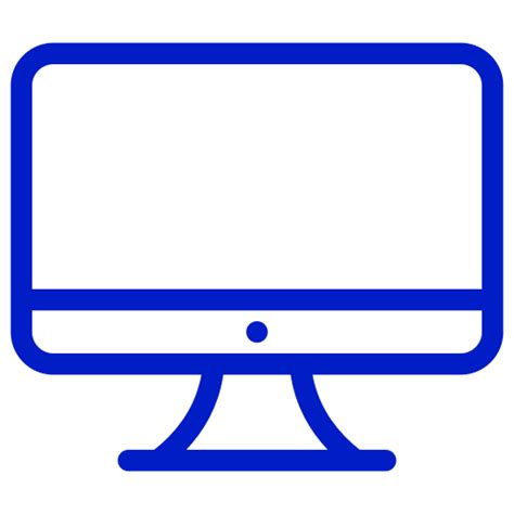 Computer icon (png symbol) blue