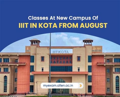 IIIT Kota Gets Its New Campus in Kota, Classes From August - My Exam ...