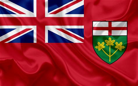 Download wallpapers Flag of Ontario, Canada, 4k, province, Ontario ...