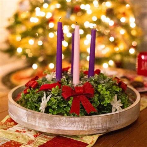 DIY Advent Wreath with Candles - Peanut Blossom