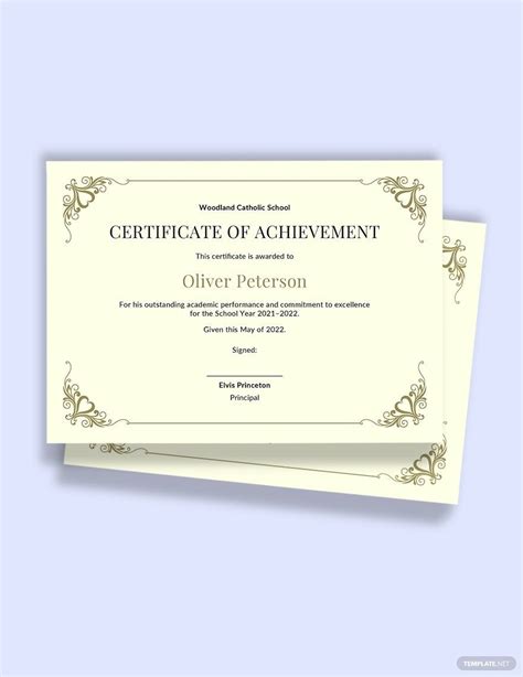 Academic Achievement Award Certificate Template in Word, Publisher ...