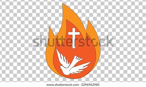 Pentecost Illustration Holy Spirit Form White Stock Vector (Royalty ...