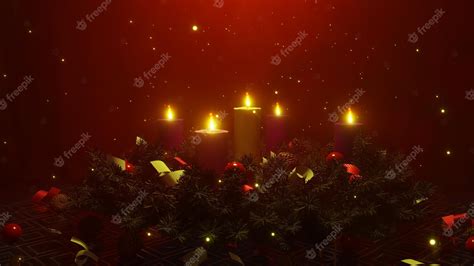 Premium Photo | Advent wreath and candles background for advertising in ...