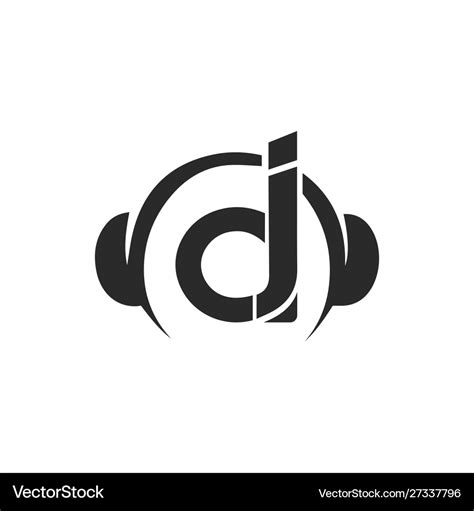 Letter logo jd dj logo design Royalty Free Vector Image