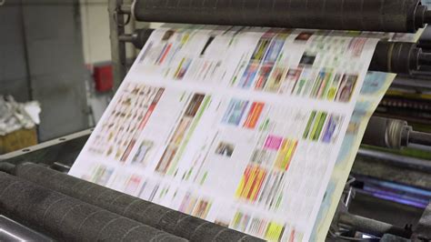 Newspaper Printing Process In Printing House Stock Footage SBV ...