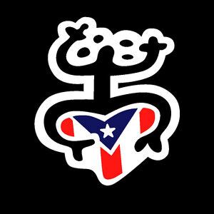 PUERTO RICO CAR DECAL STICKER COQUI TAINO with PUERTO RICAN FLAG #27