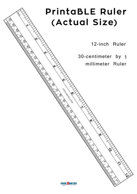 Mm Ruler Actual Size Printable Pdf