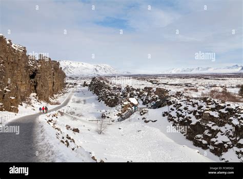 Thingvellir (Þingvellir) National Park, Almannagja rift walk and the ...