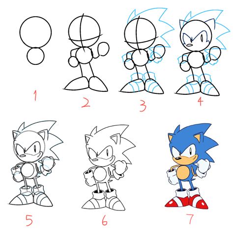 How To Draw Sonic Step By Step Easy Slow at Drawing Tutorials