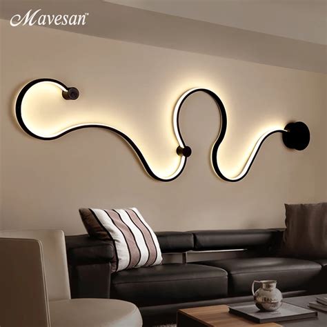 Modern wall lamps for bedroom white or balck color for living room ...