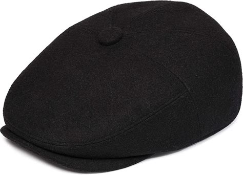 Men's Newsboy Cap - Perfect Gift For Hat Lovers - Black Newsie Cap ...