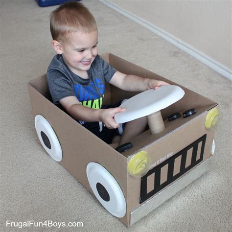 Create a Cardboard Box Car - Frugal Fun For Boys and Girls | Cardboard ...