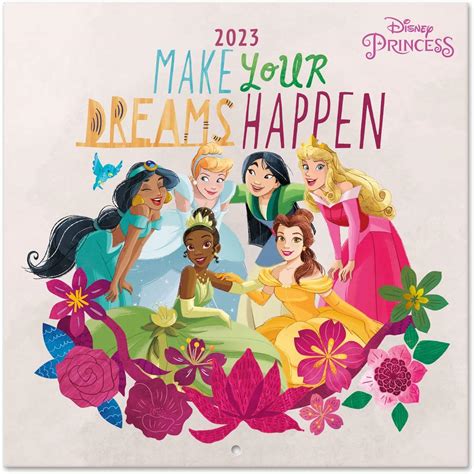 Grupo Erik Disney Princess Wall Calendar 2023 12' x 12' FSC| 12 Month ...