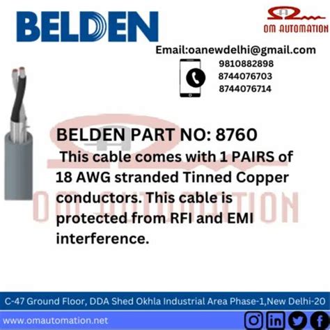 PVC BELDEN 8760 AIUDIO CABLE, Shielded at Rs 52/meter in New Delhi | ID ...