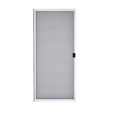 Grisham 36-in x 80-in White Steel Sliding Screen Door (Handle Included ...