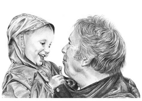 Family Portraits - Pencil Sketch Drawings of Families for Sale