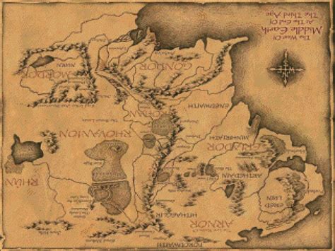 Middle Earth Map – Ankicoleman Designs Cross Stitch