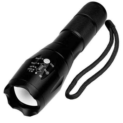 T20 Q250 Rechargeable Flashlight 8000LM 5 Mode Zoomable Waterproof ...