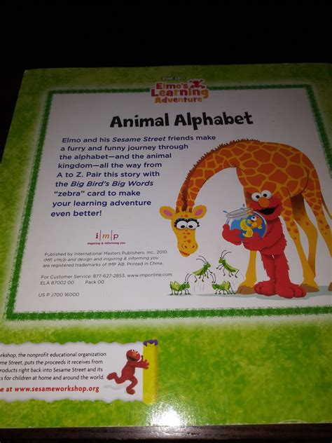 Animal Alphabet by Kara Mcmahon Sesame Street Elmo's | Etsy UK