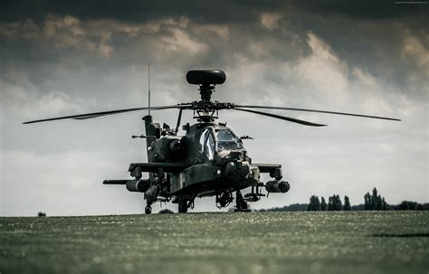 dark sky, Royal Air Force, attack helicopter, AH-64D Apache, HD ...