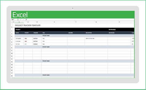 Project Tracker Excel Template