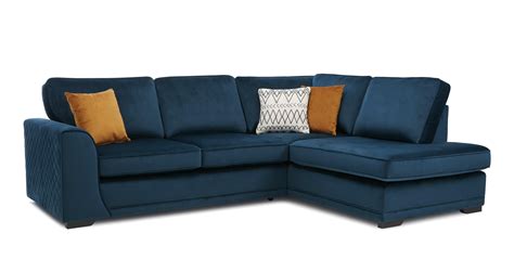 Orka Velvet Left Hand Facing Open End Corner Sofa | DFS