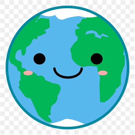 Smiling Earth png sticker, transparent | Free PNG - rawpixel