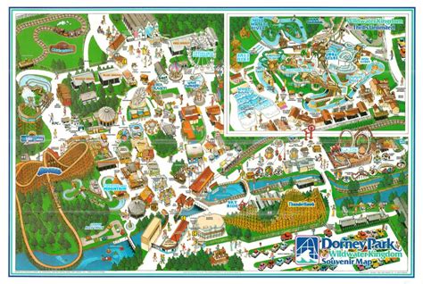 Dorney Park & Wildwater Kingdom Souvenir Map - Curtis Wright Maps