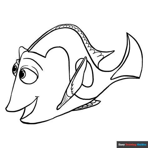 Dory Coloring Page | Easy Drawing Guides