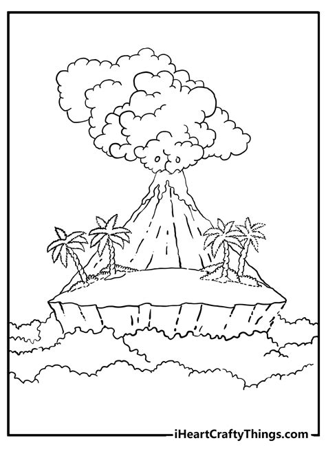 Printable Volcano Coloring Pages - Free Printable Templates