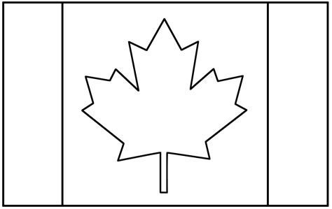 canada flag no color - Clip Art Library