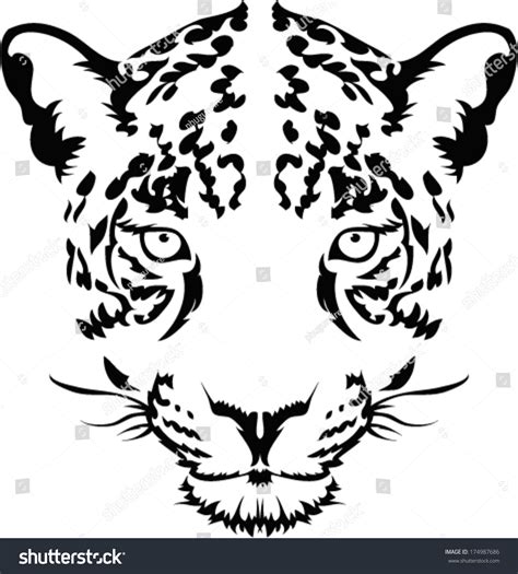 Leopard Face Tattoo ,Vector - 174987686 : Shutterstock