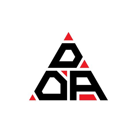 DOA triangle letter logo design with triangle shape. DOA triangle logo ...