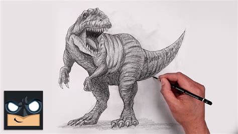 How To Draw a Dinosaur 🦖 Gigantosaurus Sketch Tutorial | Easy Method ...