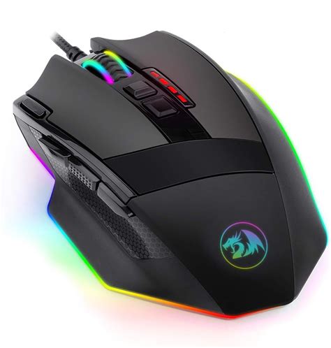 Redragon M801 Gaming Mouse Wired LED RGB Backlit MMO Gaming Mice 9 ...