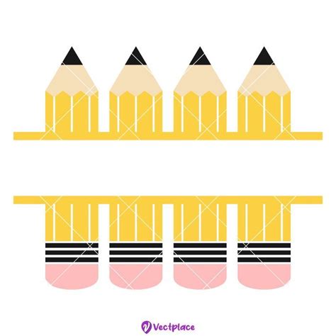 Pencil Name Frame Svg, Cut File, Cricut, Png, Vector