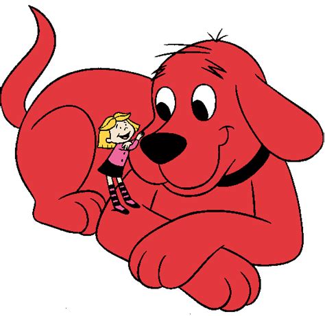 Clifford the Big Red Dog Clip Art Image | Mini canvas art, Dog clip art ...